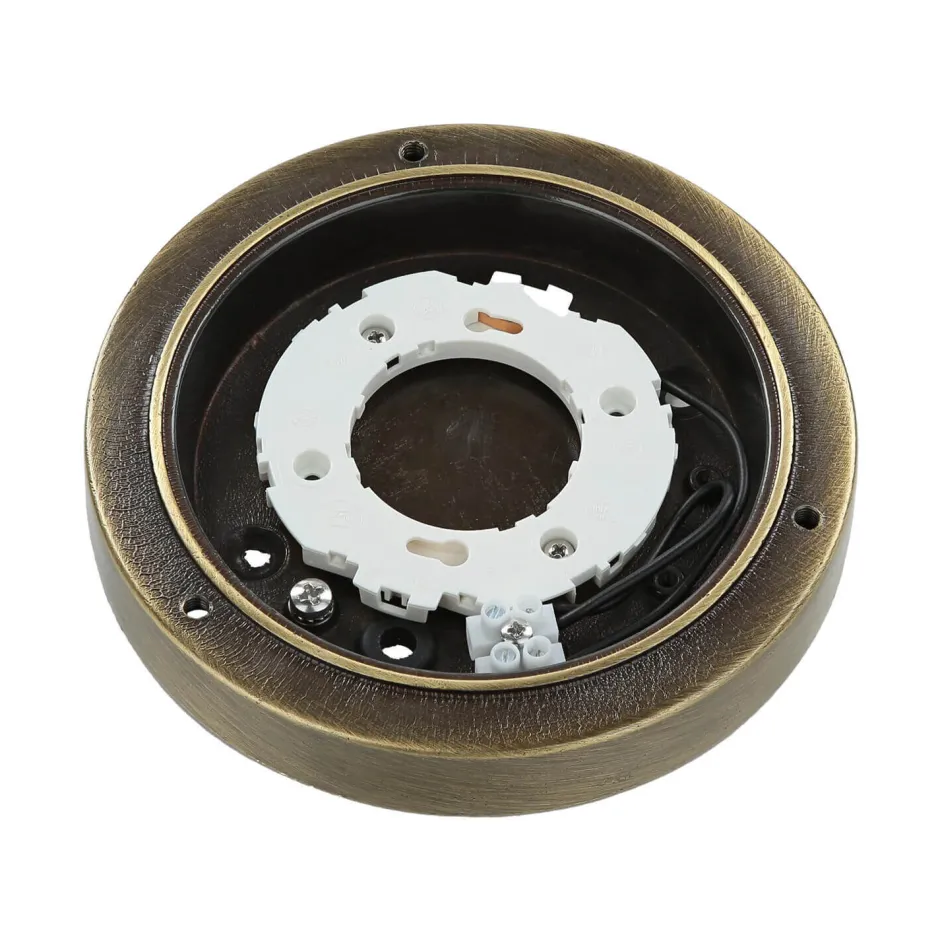 Lido Außenlampe Rund Messing Wand Haus Terrasse< Rustikale Lampen|Metall Lampen