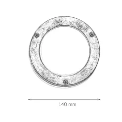 Lido Außenlampe Rund Messing Wand Haus Terrasse< Rustikale Lampen|Metall Lampen