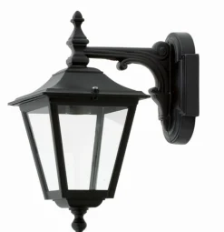Lido Außenlampe Rustikal Schwarz Aluminium elegant E27 IP44< Außenleuchten Antik|Außenwandleuchten