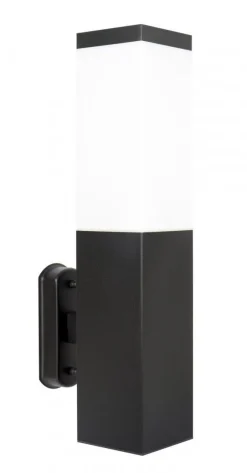 SU-MA Außenlampe Schwarz Edelstahl IP44 wetterfest E27< Metall Lampen|Feuchtraumleuchten