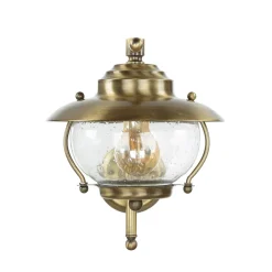 Rustikale Lampen|Metall Lampen*Lido Außenlampe Terrasse aus Messing in Antik PYRGOS