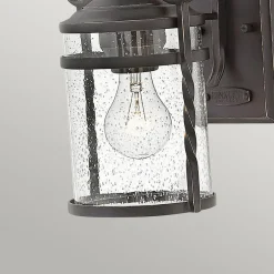 Elstead Außenlampe Vintage Aluminium Glas E27 IP44 33 cm hoch< Außenleuchten Antik|Außenwandleuchten