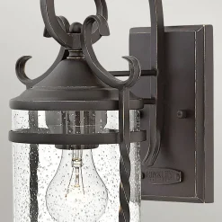 Elstead Außenlampe Vintage Aluminium Glas E27 IP44 33 cm hoch< Außenleuchten Antik|Außenwandleuchten