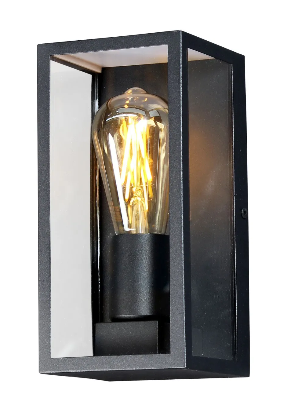 Metall Lampen|Vintage Lampen*Eco-Light Außenlampe Vintage Aluminium Schwarz H:23,5 cm IP44 E27