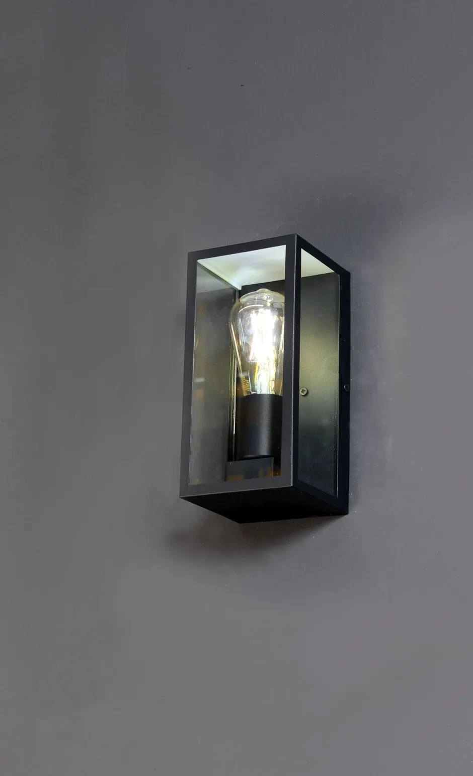 Metall Lampen|Vintage Lampen*Eco-Light Außenlampe Vintage Aluminium Schwarz H:23,5 cm IP44 E27