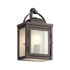 Außenwandleuchten|Gartenlaternen*Elstead Außenlampe Wand Aluminium Glas IP44 H: 27,9 cm Vintage