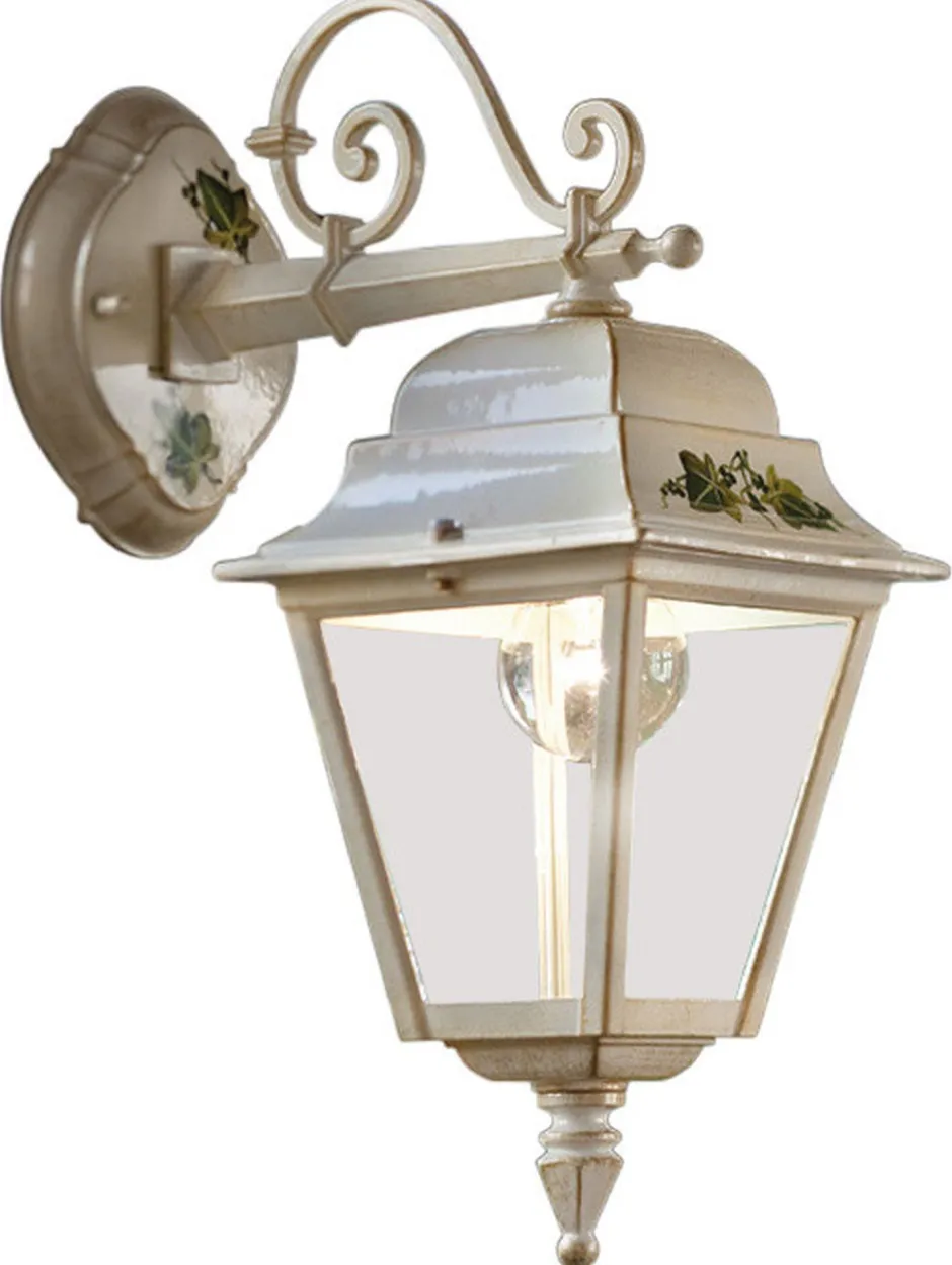 Metall Lampen|Rustikale Lampen*Ferroluce Außenlampe Wand Aluminium E27 IP43 44 cm hoch Rustikal