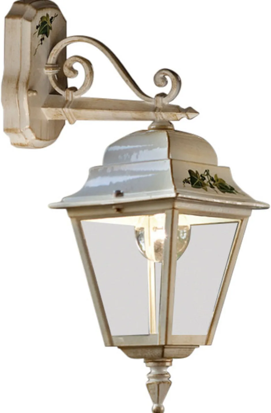 Ferroluce Außenlampe Wand Aluminium E27 IP43 H: 53 cm Rustikal< Metall Lampen|Rustikale Lampen