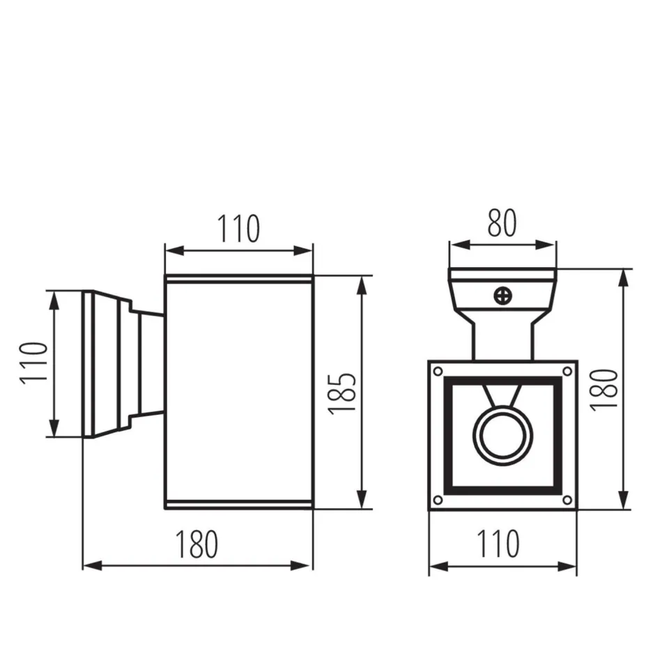 Kanlux Außenlampe Wand Anthrazit E27 Aluminium Glas MAIRI< Außenwandleuchten|Moderne Außenleuchten