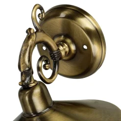 Lido Außenlampe Wand aus Messing Antik mit Glasschirm< Außenwandleuchten|Rustikale Lampen