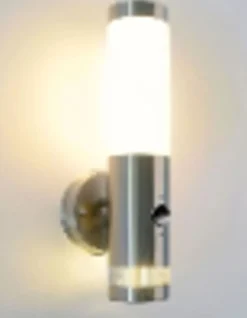 Easylight Außenlampe Wand Bewegungssensor mit Schalter Edelstahl< Metall Lampen|Moderne Außenleuchten