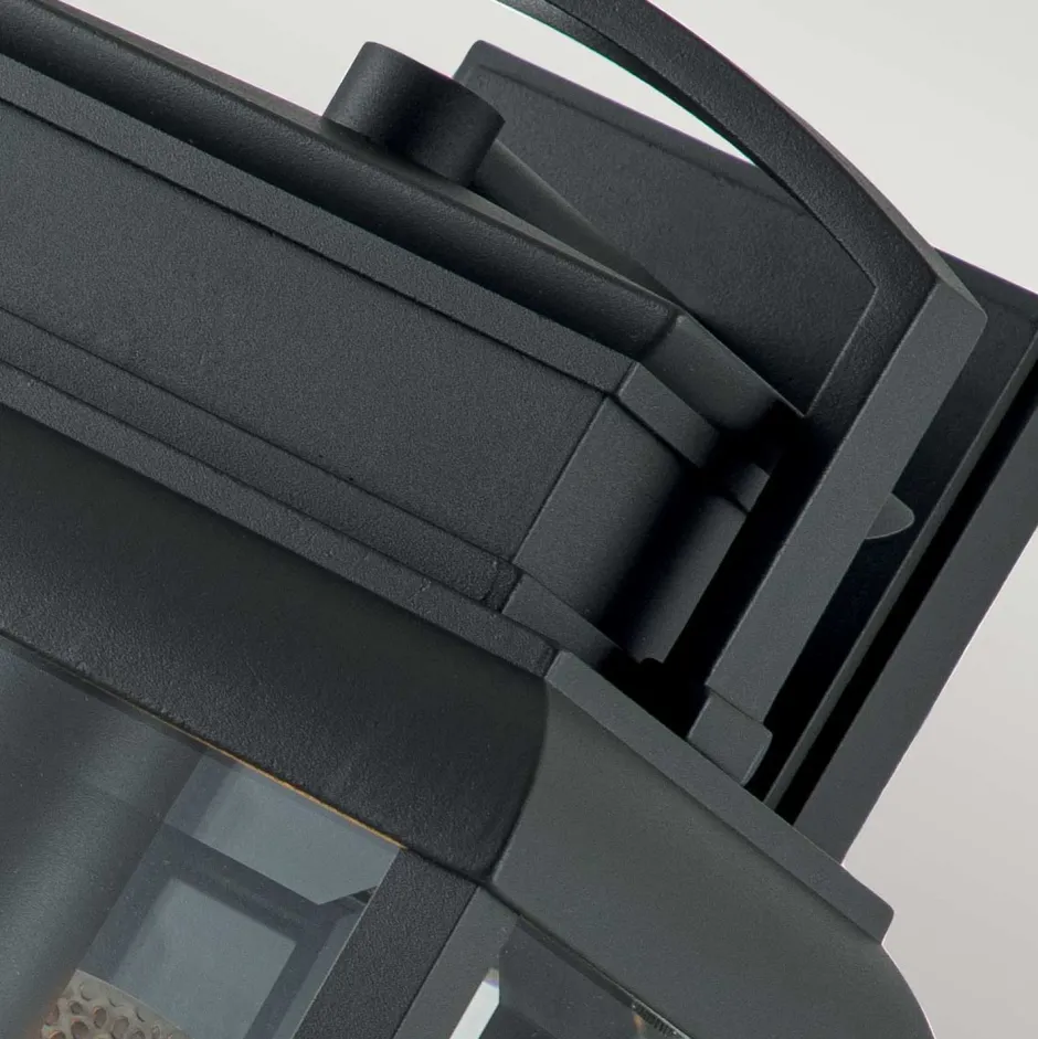 Metall Lampen|Vintage Lampen*Elstead Außenlampe Wand E27 IP44 45,7 cm hoch Glas Aluminium