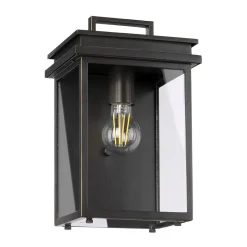 Elstead Außenlampe Wand in Bronze antik Aluminium Glas IP44 E27< Rustikale Lampen|Rustikale Außenleuchten