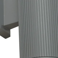 Metall Lampen|Fassadenstrahler*Searchlight Außenlampe Wand IP54 Downlight E27 Grau Glas Aluminium