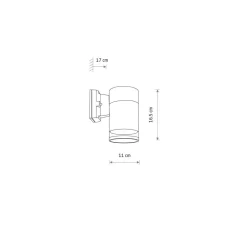 Außenwandleuchten|Metall Lampen*Nowodvorski Außenlampe Wand IP44 E27 Graphit Downlight Eingang