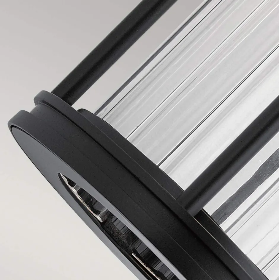 Elstead Außenlampe Wand IP44 H: 29 cm Glas Aluminium Schwarz< Außenwandleuchten|Gartenlaternen