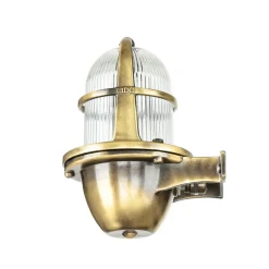 Rustikale Lampen|Metall Lampen*Lido Außenlampe Wand Mesisng Glas massiv rostfrei