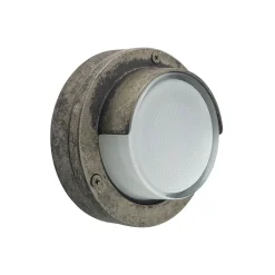 Außenwandleuchten|Messinglampen*Andromeda Außenlampe Wand Messing massiv Glas rund D: 14 cm IP64