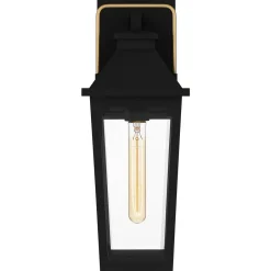 Elstead Außenlampe Wand Schwarz E27 IP44 H: 42,9 cm Rustikal< Stofflampen|Rustikale Lampen