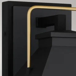 Elstead Außenlampe Wand Schwarz E27 IP44 H: 42,9 cm Rustikal< Stofflampen|Rustikale Lampen