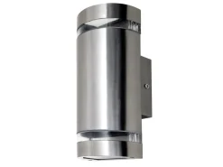 Metall Lampen|Moderne Außenleuchten*Eco-Light Außenlampe Wand Up Down Edelstahl H:23,5 cm IP44 GU10