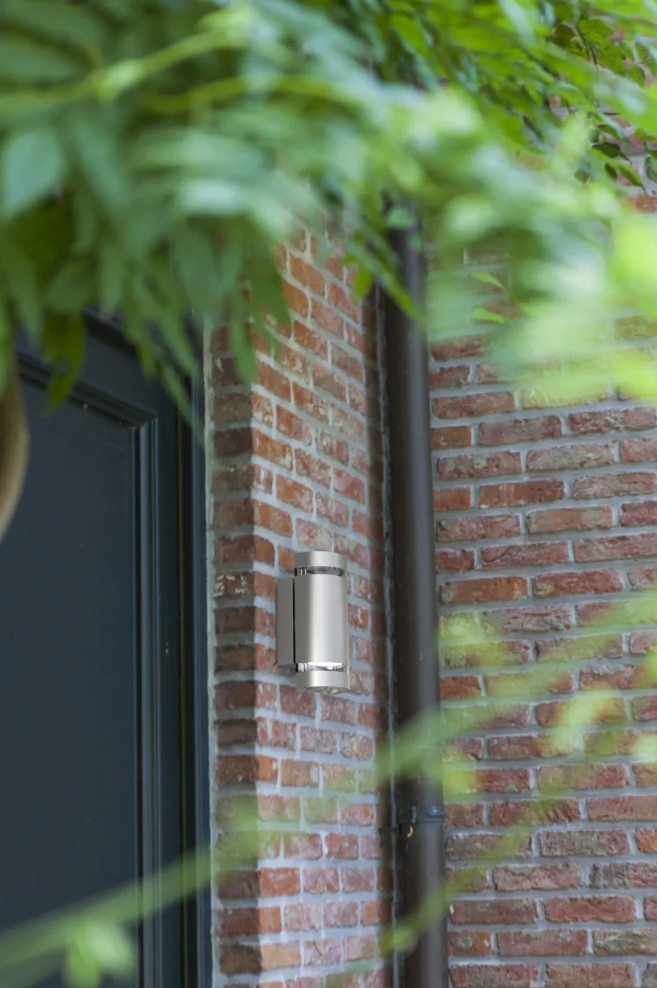 Metall Lampen|Moderne Außenleuchten*Eco-Light Außenlampe Wand Up Down Edelstahl H:23,5 cm IP44 GU10