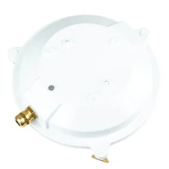 Lido Außenlampe Weiß Messing Glas Ø 21 cm E27 IP64 SERIFOS< Außenwandleuchten|Rustikale Lampen