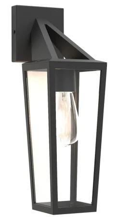 Eco-Light Außenlaterne Wand Glas Aluminium E27 IP44 H:40 cm< Metall Lampen|Moderne Außenleuchten