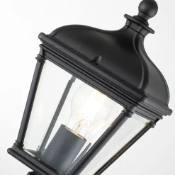 Elstead Außenleuchte Aluminium Glas E27 IP44 104,1 cm hoch Schwarz< Metall Lampen|Vintage Lampen