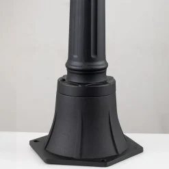 Elstead Außenleuchte Aluminium Glas E27 IP44 104,1 cm hoch Schwarz< Metall Lampen|Vintage Lampen