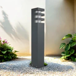 Metall Lampen|Wegeleuchten*SU-MA Außenleuchte Anthrazit 50 cm eckig IP54 wetterfest