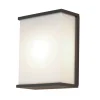Elstead Außenleuchte Anthrazit Weiß eckig IP44 Bauhaus Stil< Außenwandleuchten|Außenleuchten Anthrazit