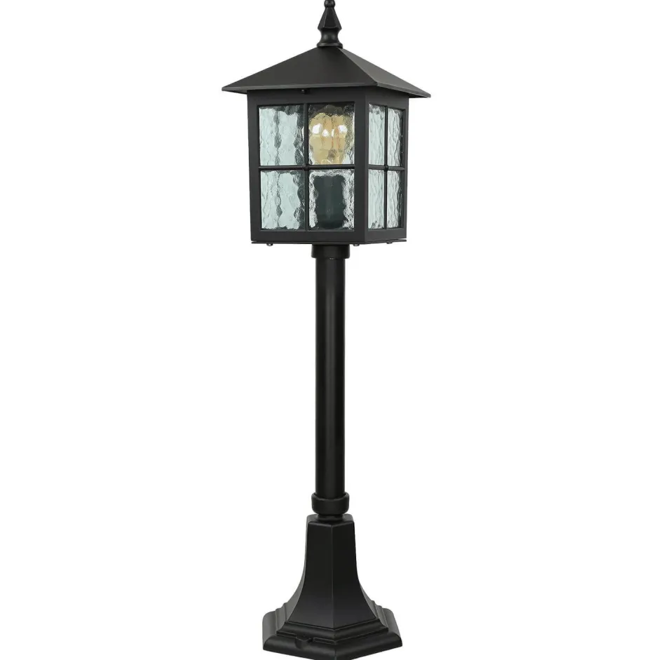 Rustikale Lampen|Metall Lampen*SU-MA Außenleuchte BAARLE 76cm Schwarz IP43 Aluminium