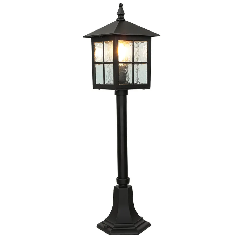 Rustikale Lampen|Metall Lampen*SU-MA Außenleuchte BAARLE 76cm Schwarz IP43 Aluminium