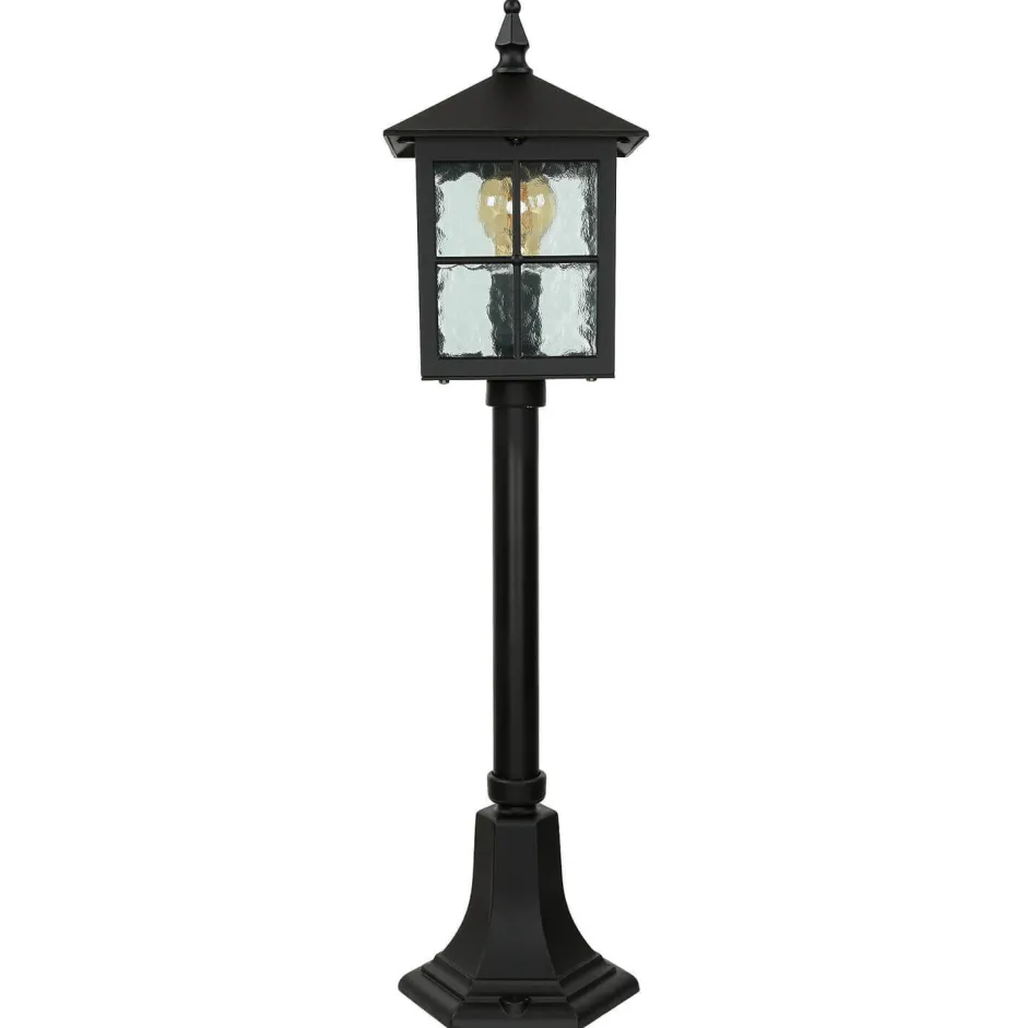 Rustikale Lampen|Metall Lampen*SU-MA Außenleuchte BAARLE 76cm Schwarz IP43 Aluminium