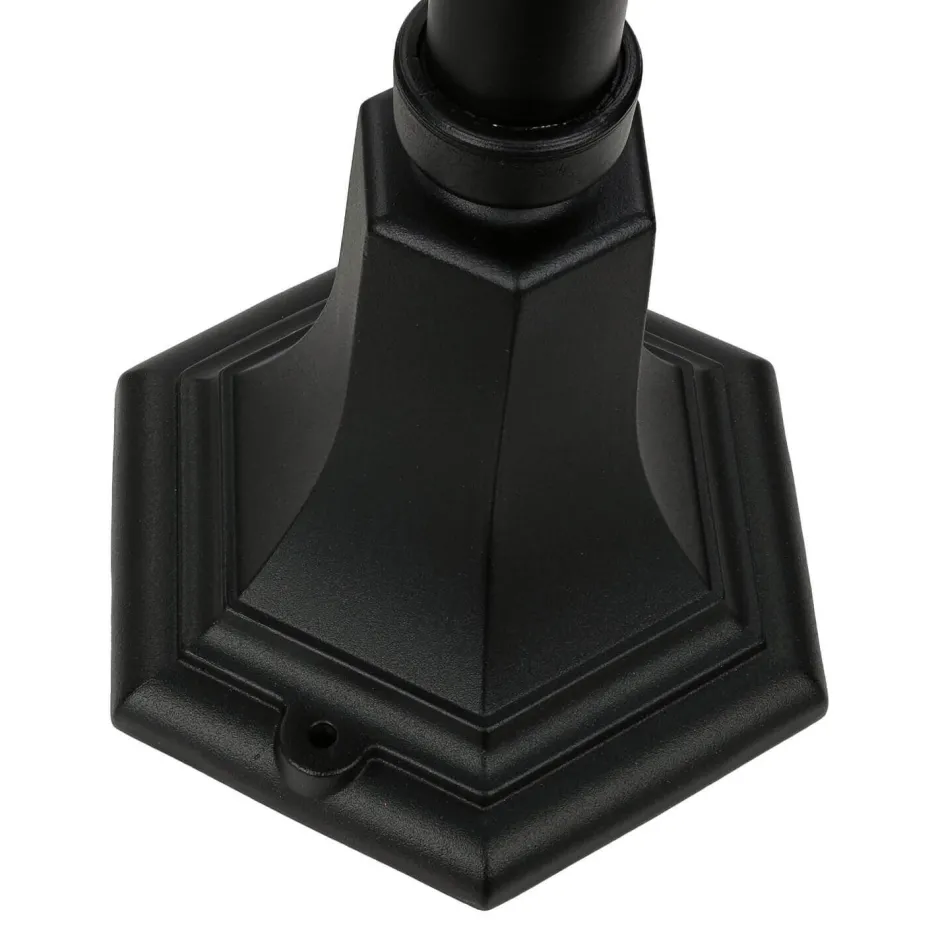 Rustikale Lampen|Metall Lampen*SU-MA Außenleuchte BAARLE 76cm Schwarz IP43 Aluminium