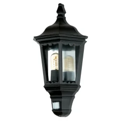 Vintage Lampen|Rustikale Außenleuchten*Elstead Außenleuchte Bewegungssensor Schwarz Schmiedeeisen