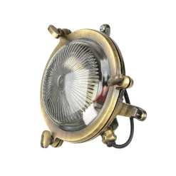 Lido Außenleuchte Bullauge G9 Ø 14 cm Messing Glas< Rustikale Lampen|Metall Lampen