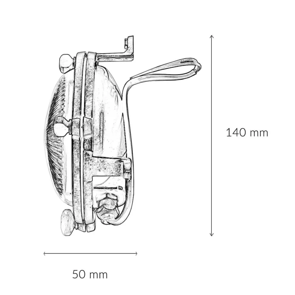 Lido Außenleuchte Bullauge G9 Ø 14 cm Messing Glas< Rustikale Lampen|Metall Lampen