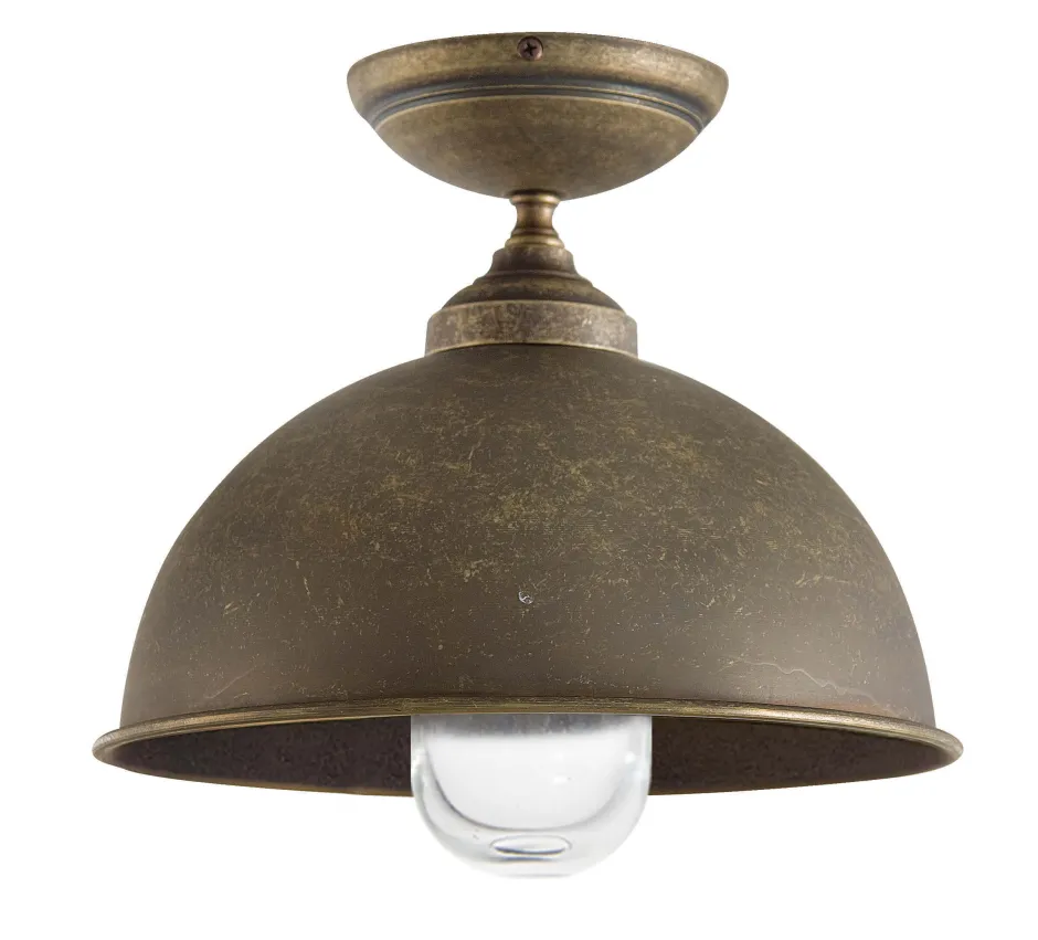 Lampen Aus Aller Welt|Rustikale Lampen*Giovanni Battista Außenleuchte Decke echtes Messing in Bronze Antik