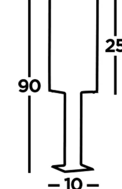 Metall Lampen|Wegeleuchten*Searchlight Außenleuchte Edelstahl Glas IP44 E27 90 cm Schwarz