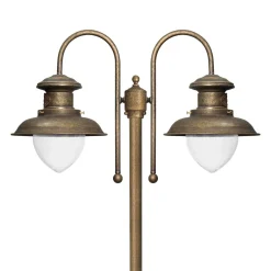 Außenleuchten Antik|Außenleuchten Messing*Giovanni Battista Außenleuchte 2-flammig 210 cm E27 IP44 Messing Maritim