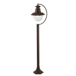 Vintage Lampen|Maritime Lampen*Searchlight Außenleuchte Garten IP44 E27 110 cm Rostbraun Glas Metall