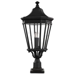 Außenleuchten Antik|Gartenlaternen*Elstead Außenleuchte Garten Terrasse Schwarz IP44 78cm hoch