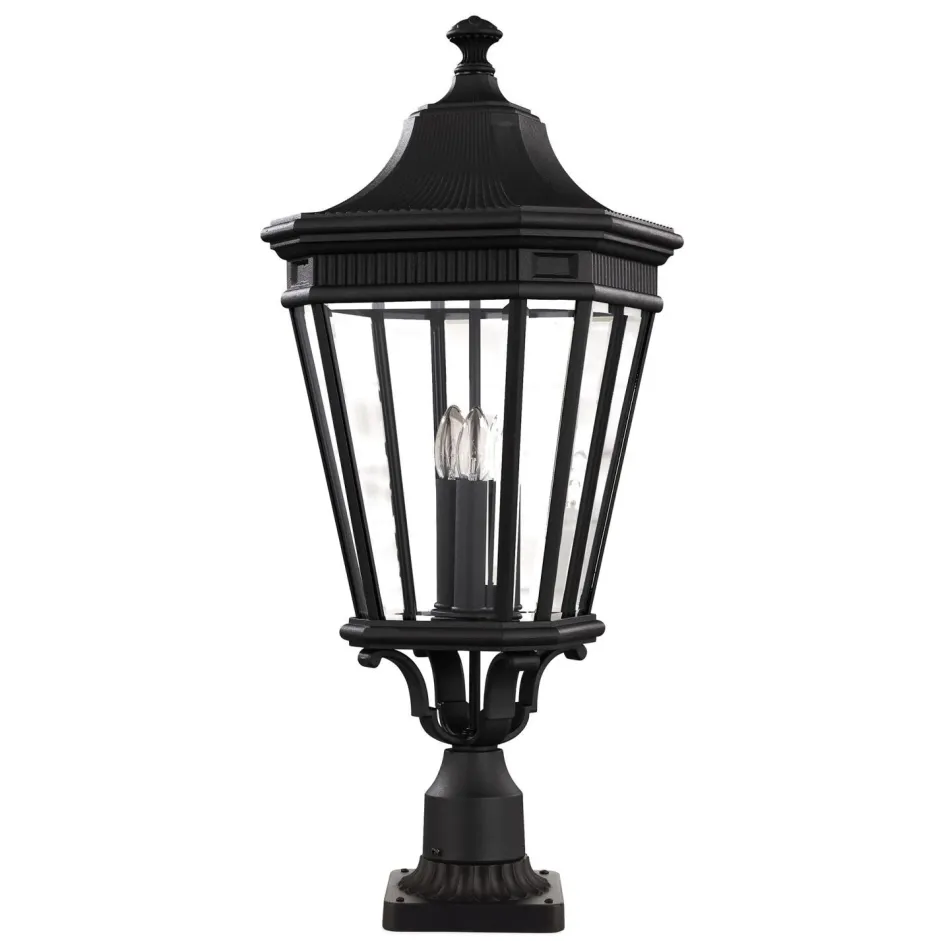 Außenleuchten Antik|Gartenlaternen*Elstead Außenleuchte Garten Terrasse Schwarz IP44 78cm hoch