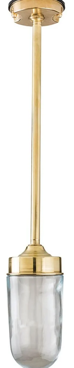 Lido Außenleuchte Glas Messing rostfrei Decke Terrasse< Außenleuchten Messing|Messinglampen