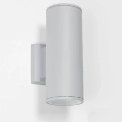 Easylight Außenleuchte Grau Up Down Aluminium Glas Fassade Haus< Moderne Lampen|Fassadenstrahler