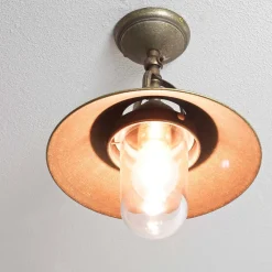 Metall Lampen|Messinglampen*Giovanni Battista Außenleuchte in Bronze Antik aus Messing Glas