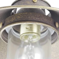 Metall Lampen|Messinglampen*Giovanni Battista Außenleuchte in Bronze Antik aus Messing Glas