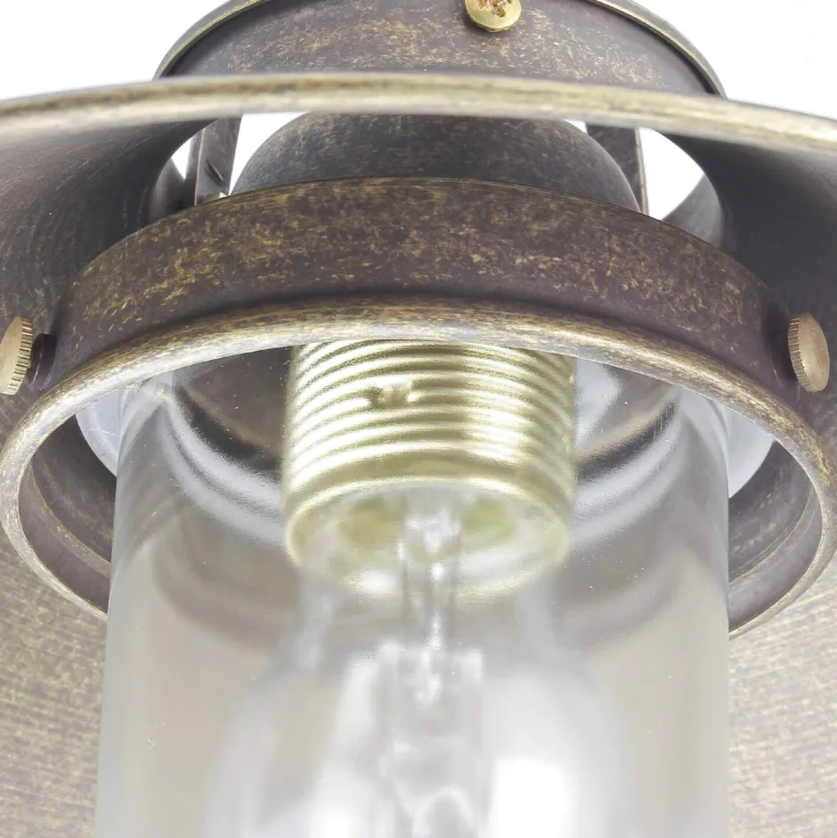 Metall Lampen|Messinglampen*Giovanni Battista Außenleuchte in Bronze Antik aus Messing Glas